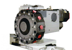 采用臺灣六鑫八工位液壓旋轉刀塔，定位精度高、故障率低、換刀快，就近換刀。